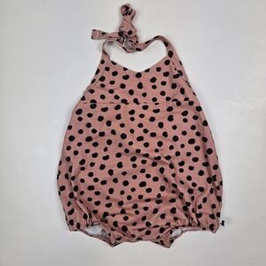 Polka Dot Pink Halter Baby One-Piece Romper